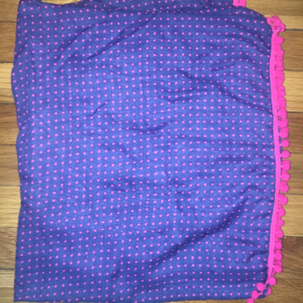 Aerie blue and pink patterned infinity scarf